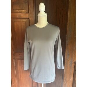 Thermajane Womens Base Layer Shirt Size Medium Crew Neck Long‎ Sleeve - Fleece